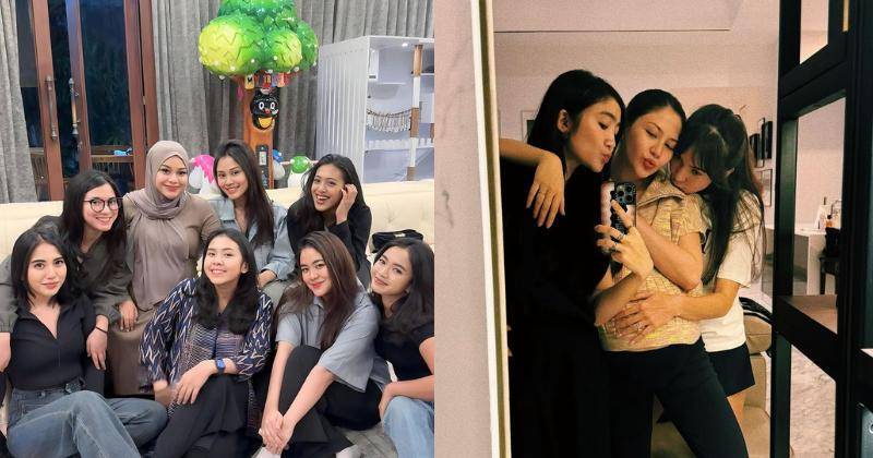 10 Foto Artis saat Hamil Bersama Sahabat, Banyak Support System